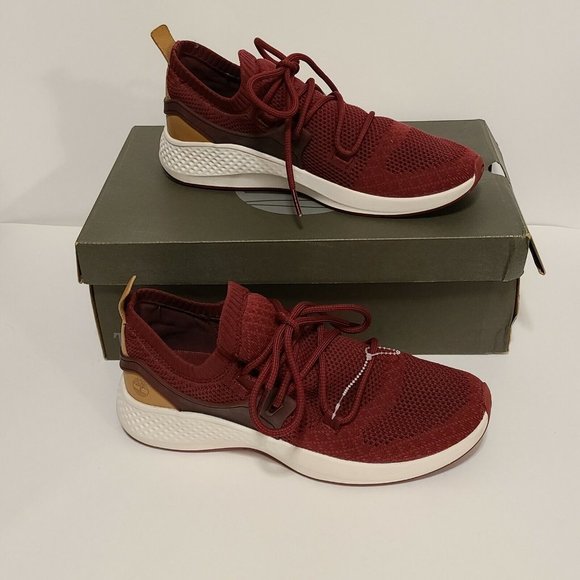 Timberland Flyroam Go Knit Chukka A1UGG A2350 Burgundy Womens Size‎ 10 New n Box - Picture 2 of 10
